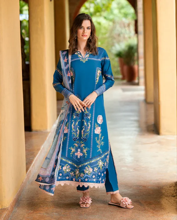 Roheenaz Summer Reverie Luxury Lawn - Isoria