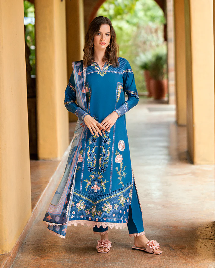 Roheenaz Summer Reverie Luxury Lawn - Isoria