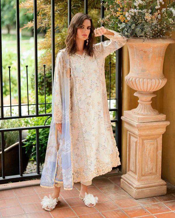 Roheenaz Summer Reverie Luxury Lawn -Celestra