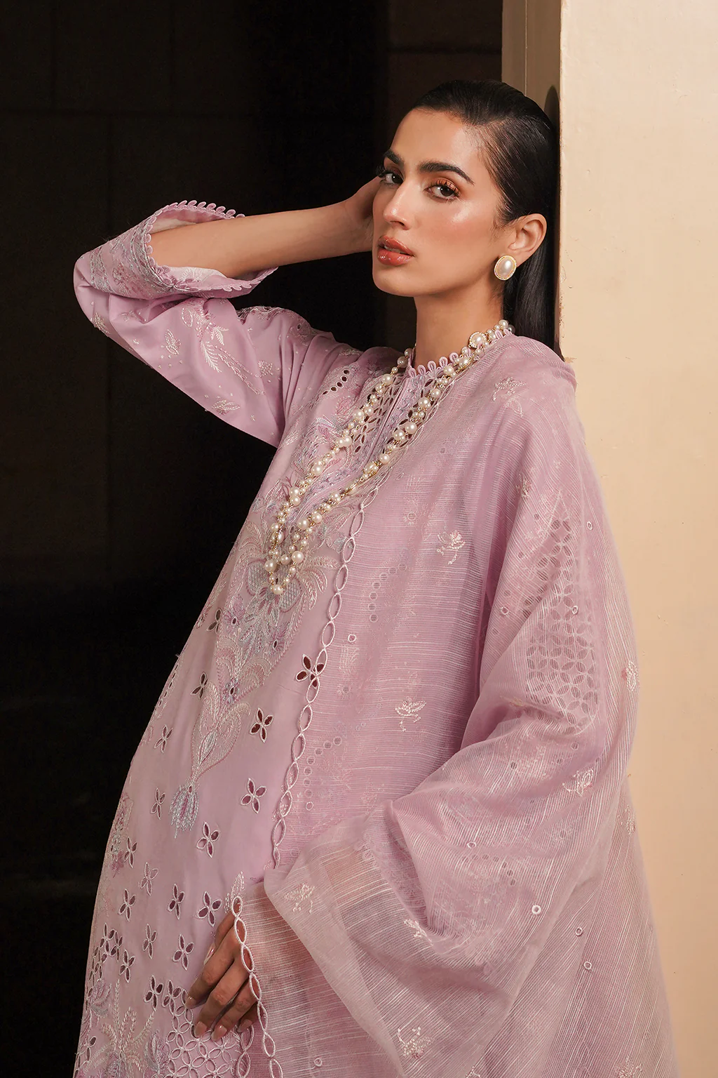 Chikankari Lawn '24 by Afrozeh | Thistle - Image 5