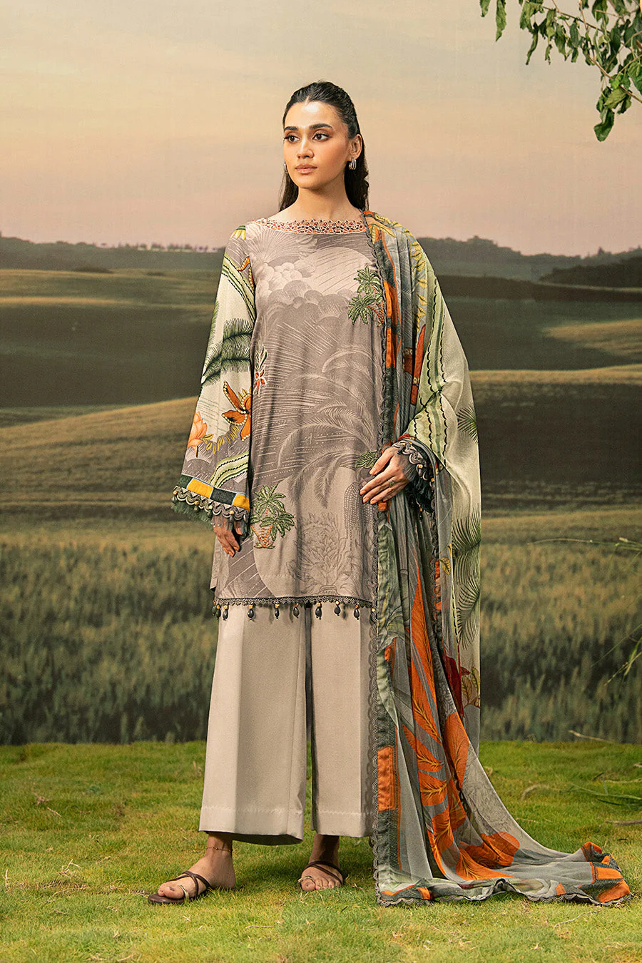 MARIA B M Basics Arabic Lawn | MB-PFUS25-06B