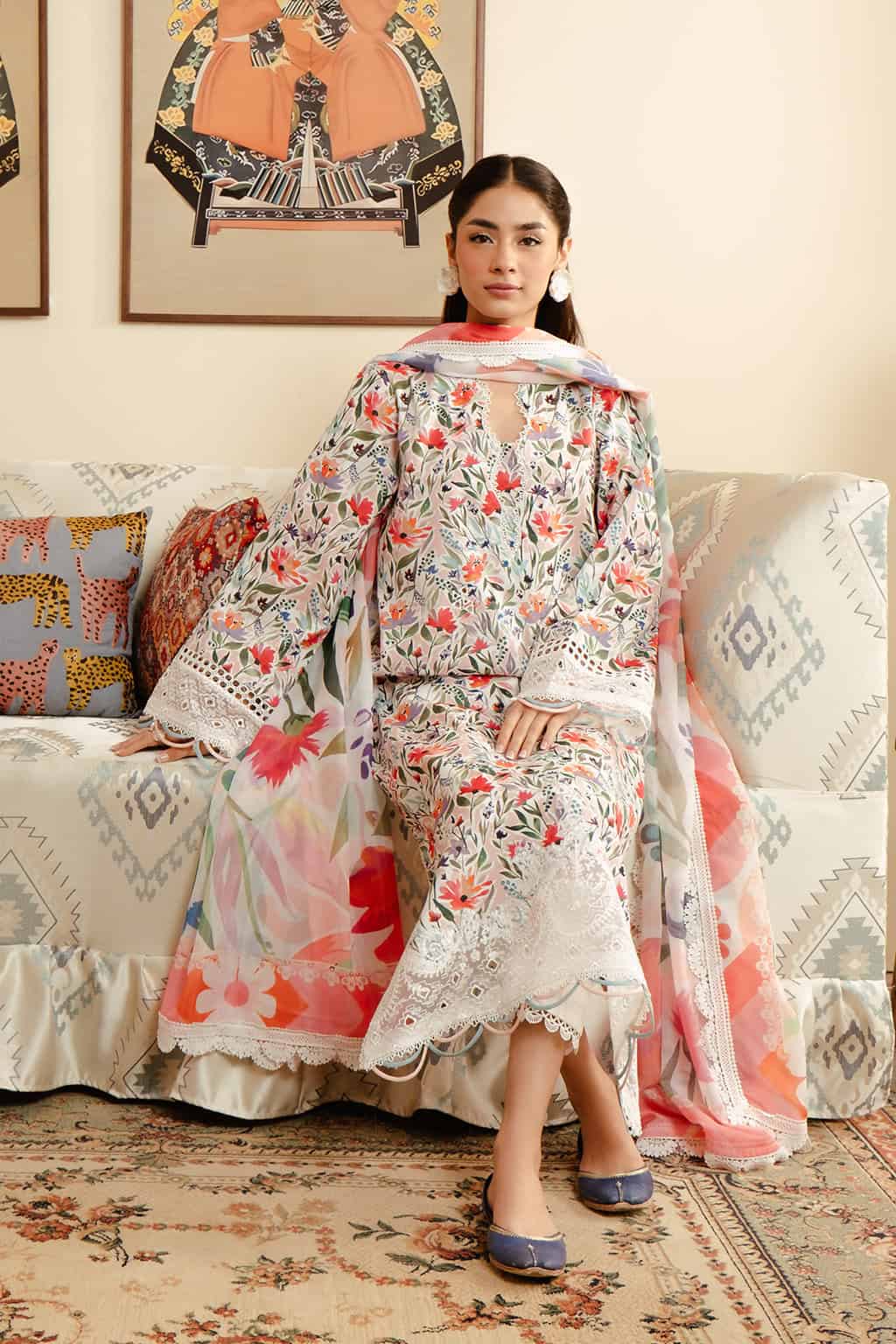 Afrozeh Malina Lawn 2024 | Elira - Image 5