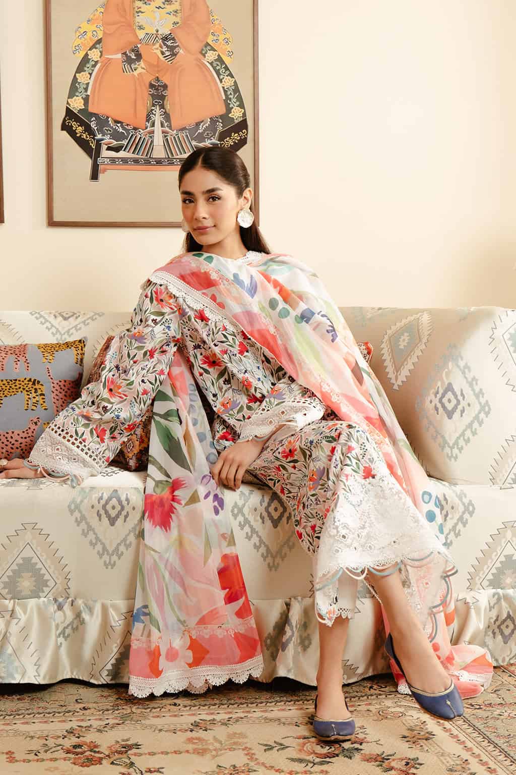 Afrozeh Malina Lawn 2024 | Elira - Image 4