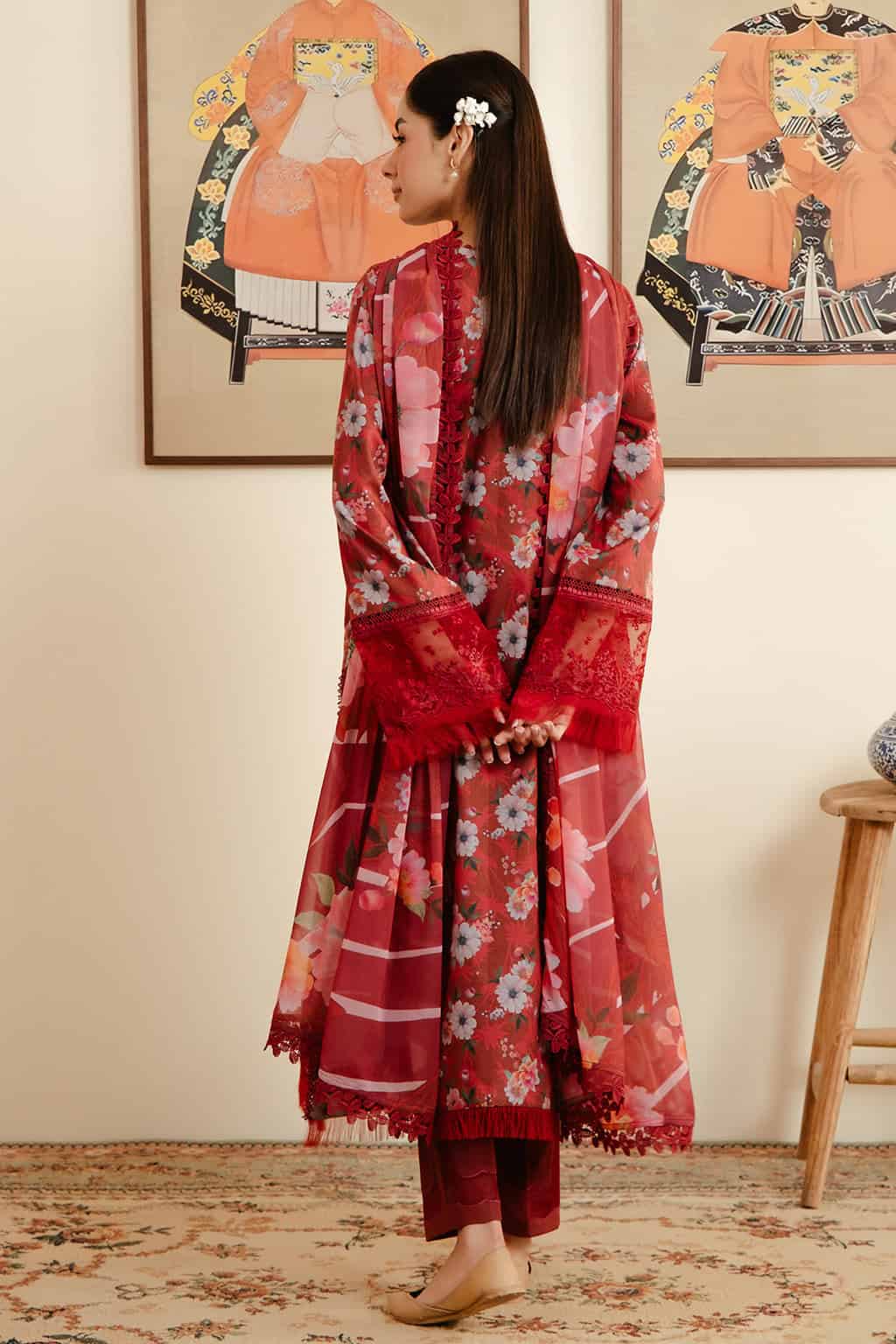 Afrozeh Malina Lawn 2024 | Karis - Image 2