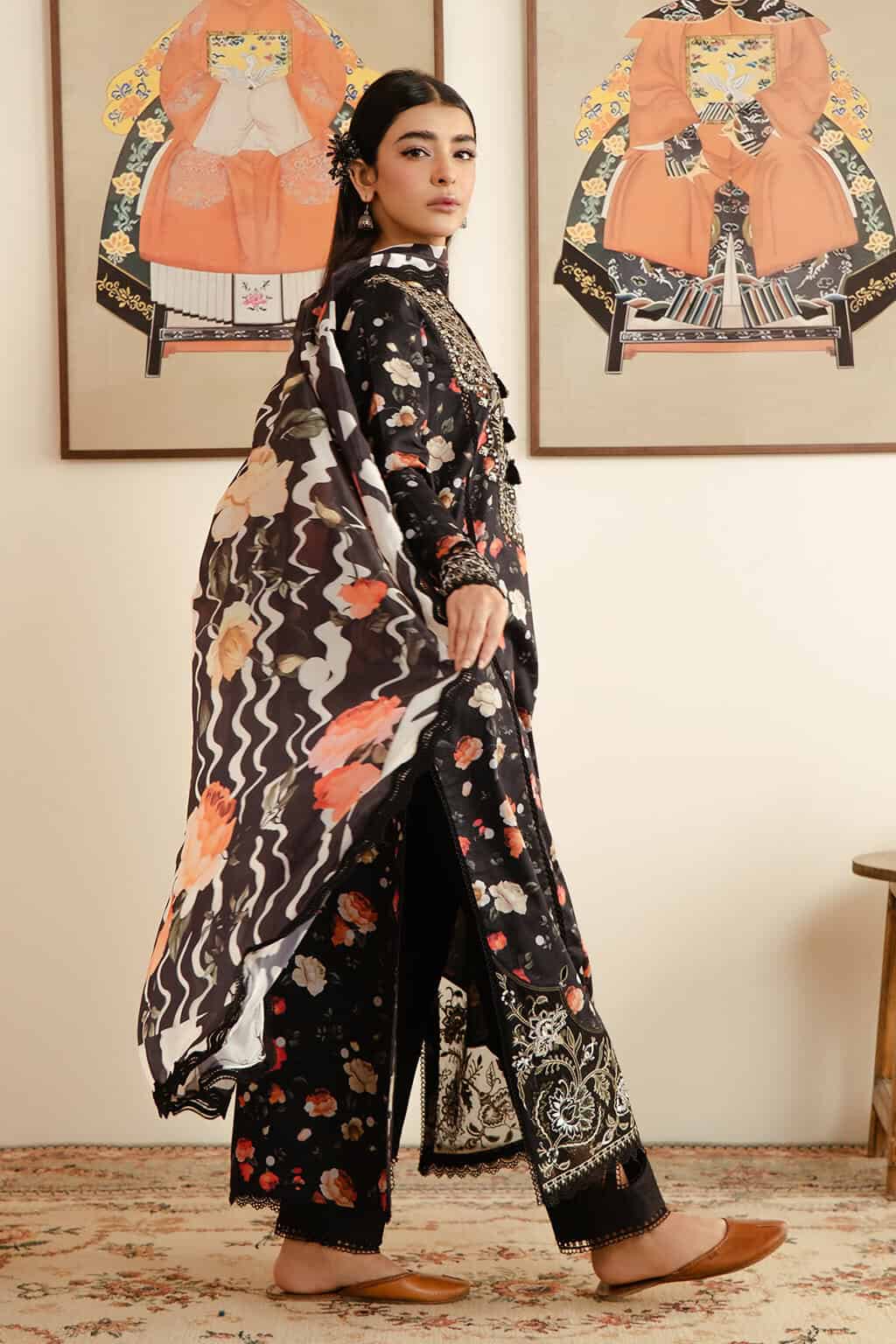 Afrozeh Malina Lawn 2024 | Valeria - Image 2