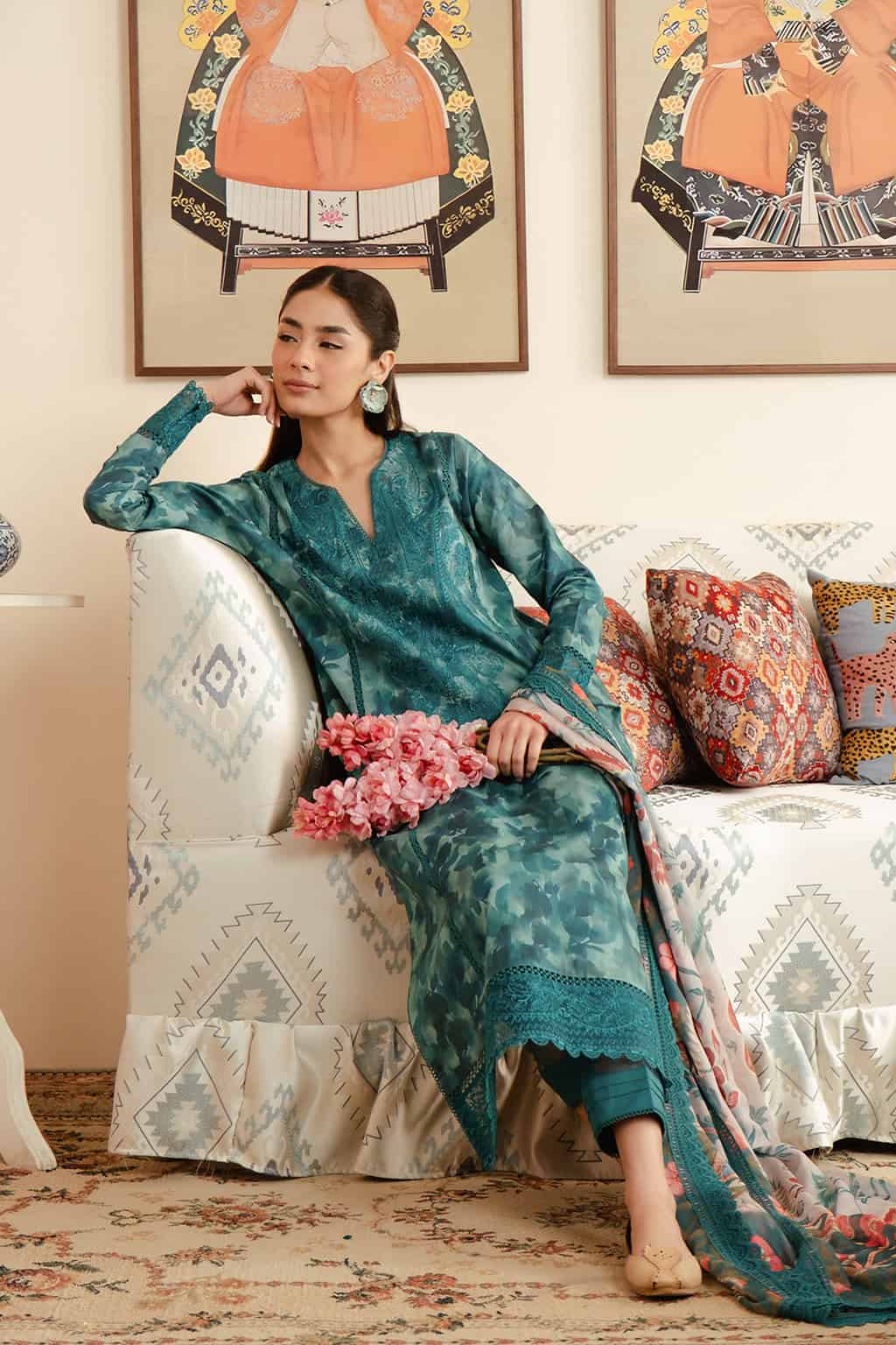 Afrozeh Malina Lawn 2024 | Ceila - Image 5