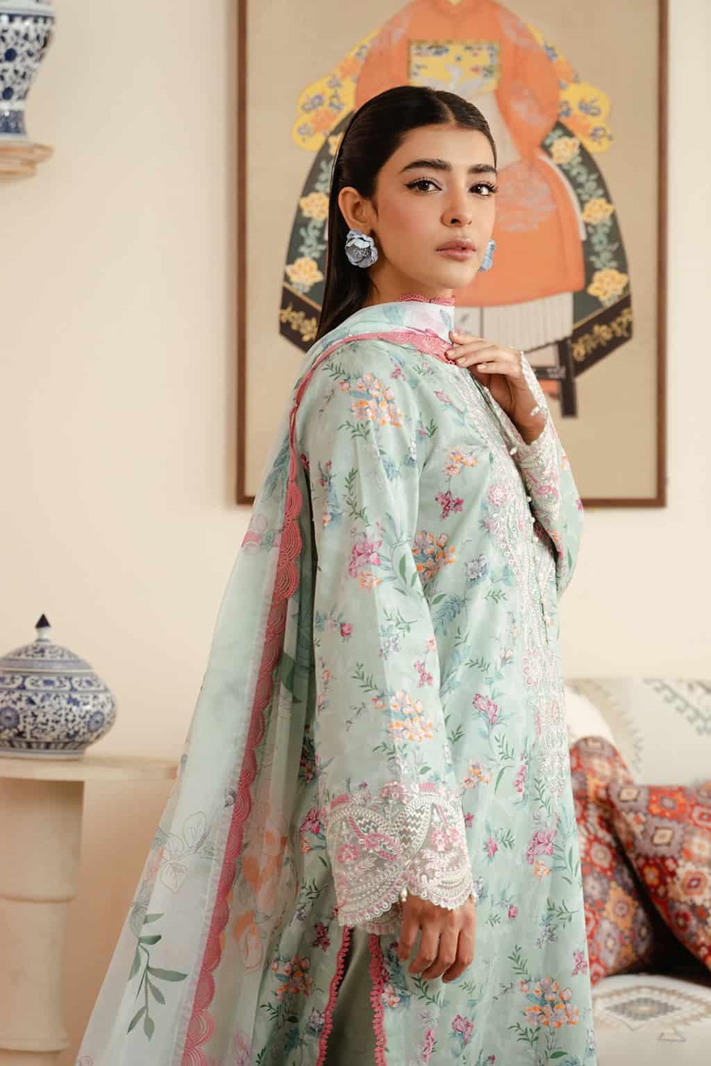 Afrozeh Malina Lawn 2024 | Aruna - Image 4