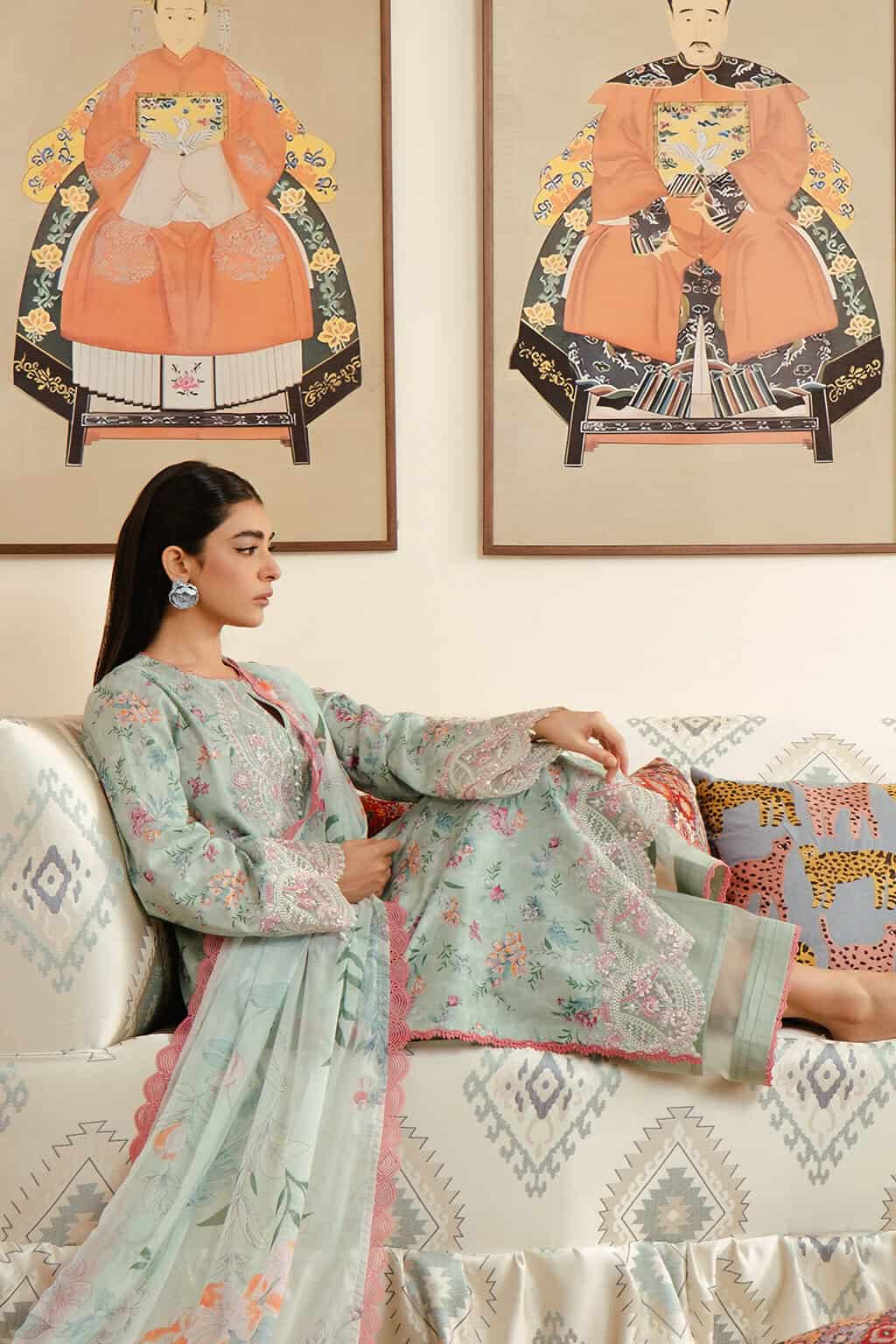 Afrozeh Malina Lawn 2024 | Aruna - Image 5