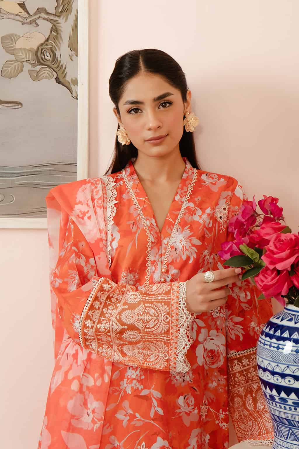 Afrozeh Malina Lawn 2024 | Azlin - Image 3