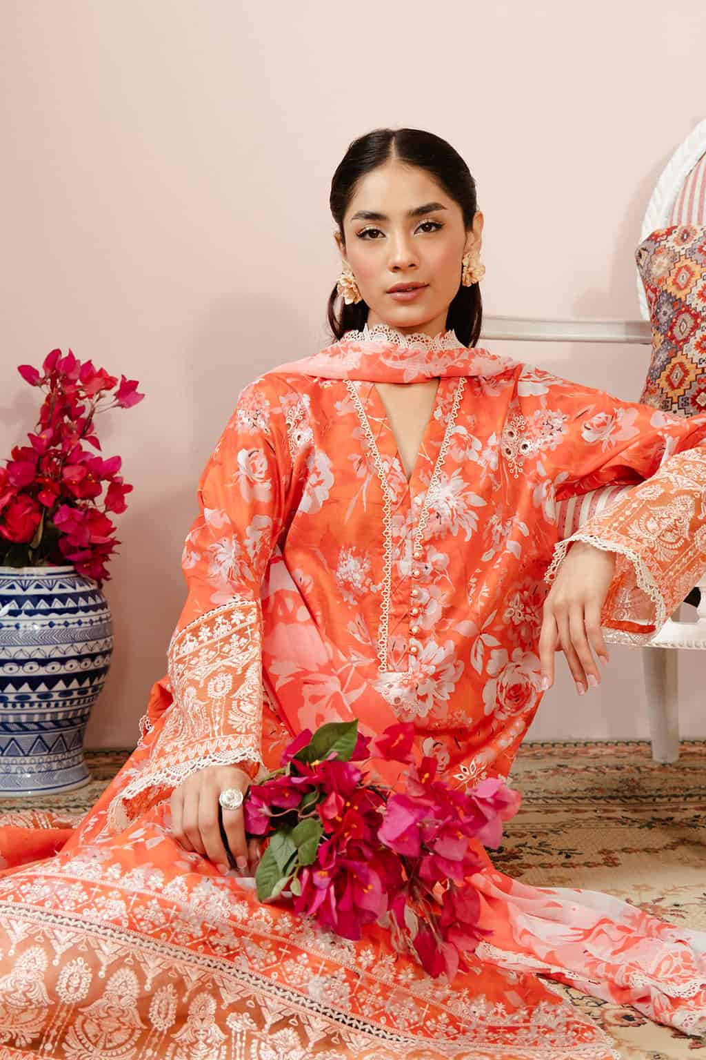 Afrozeh Malina Lawn 2024 | Azlin - Image 5