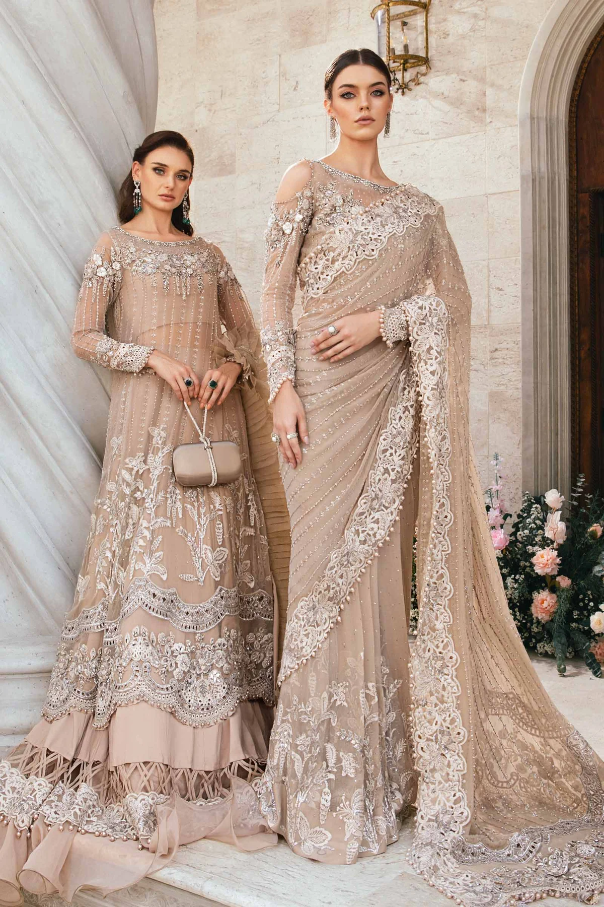 MARIA B Mbroidered 2024 | BD-2801 | Saree - Image 2
