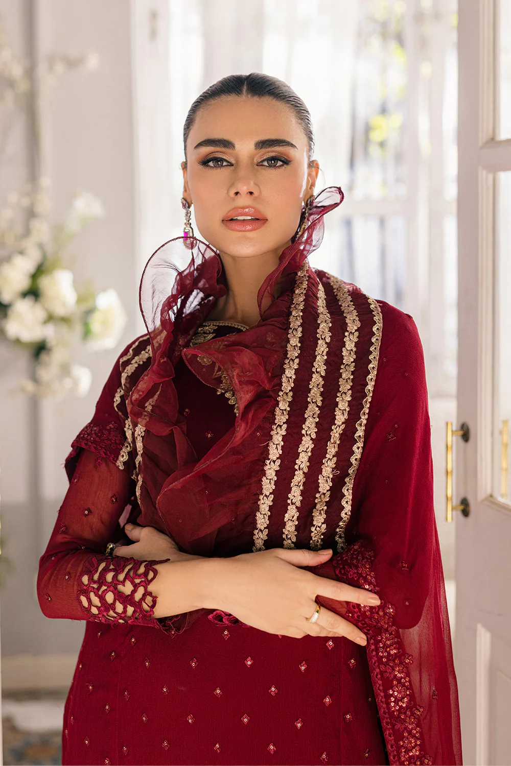 Azure Party Wear Collection 2024 | Garnet Glam - Image 7