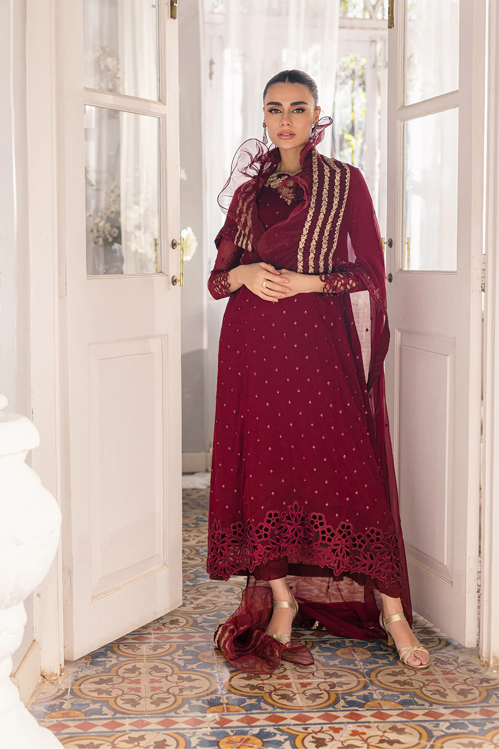 Azure Party Wear Collection 2024 | Garnet Glam - Image 6