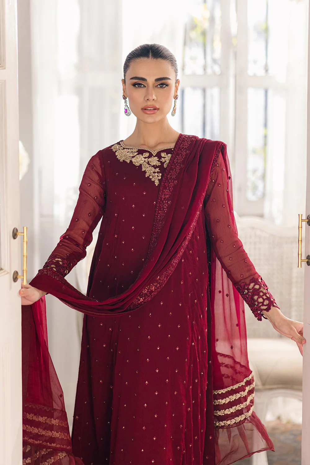 Azure Party Wear Collection 2024 | Garnet Glam - Image 5