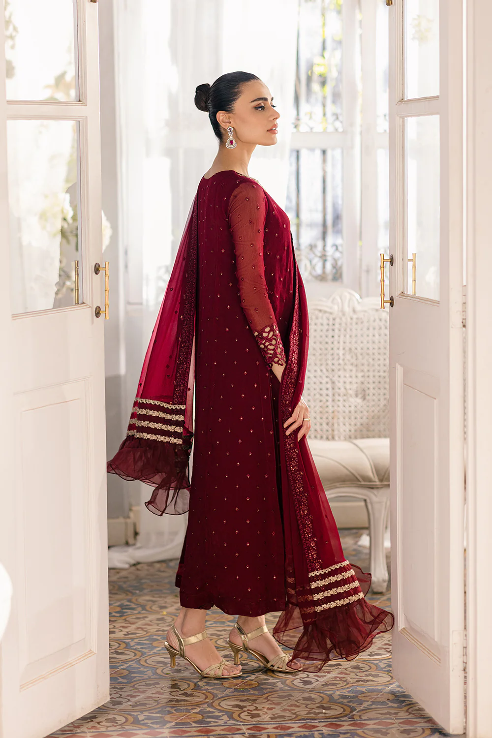 Azure Party Wear Collection 2024 | Garnet Glam - Image 3