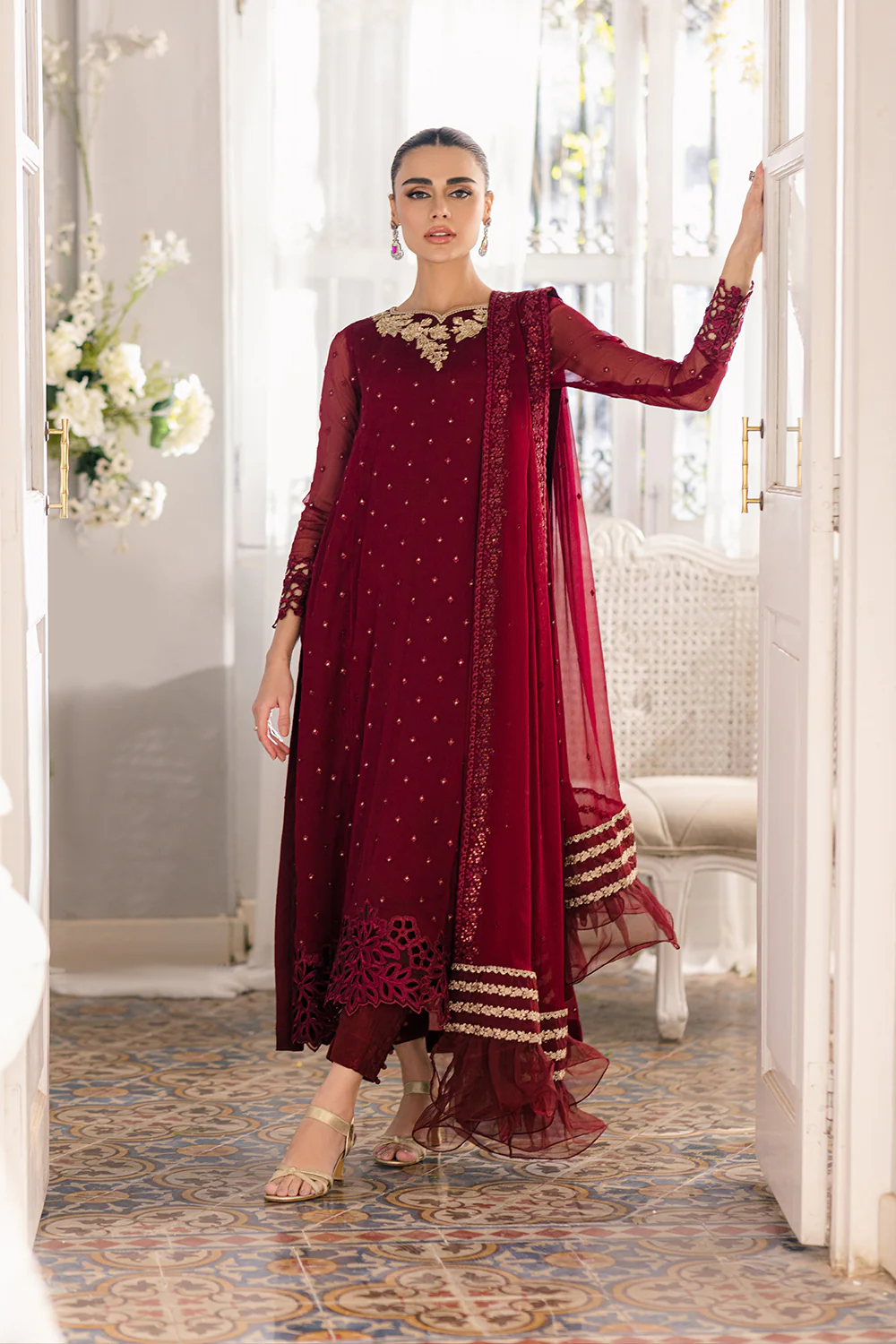 Azure Party Wear Collection 2024 | Garnet Glam - Image 4