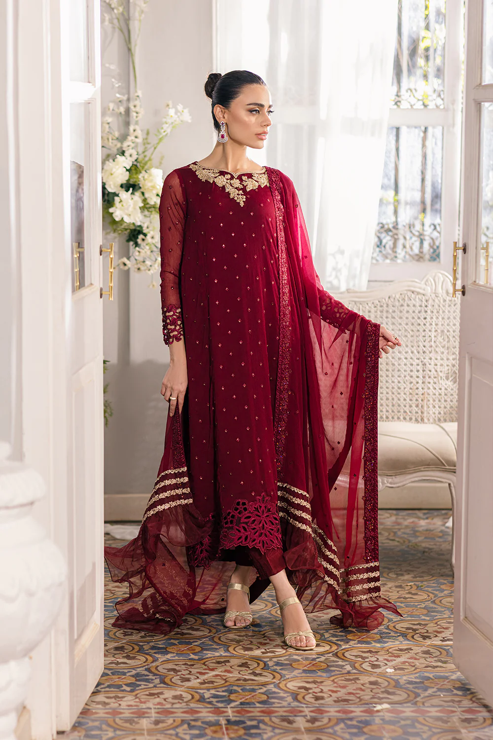Azure Party Wear Collection 2024 | Garnet Glam - Image 2