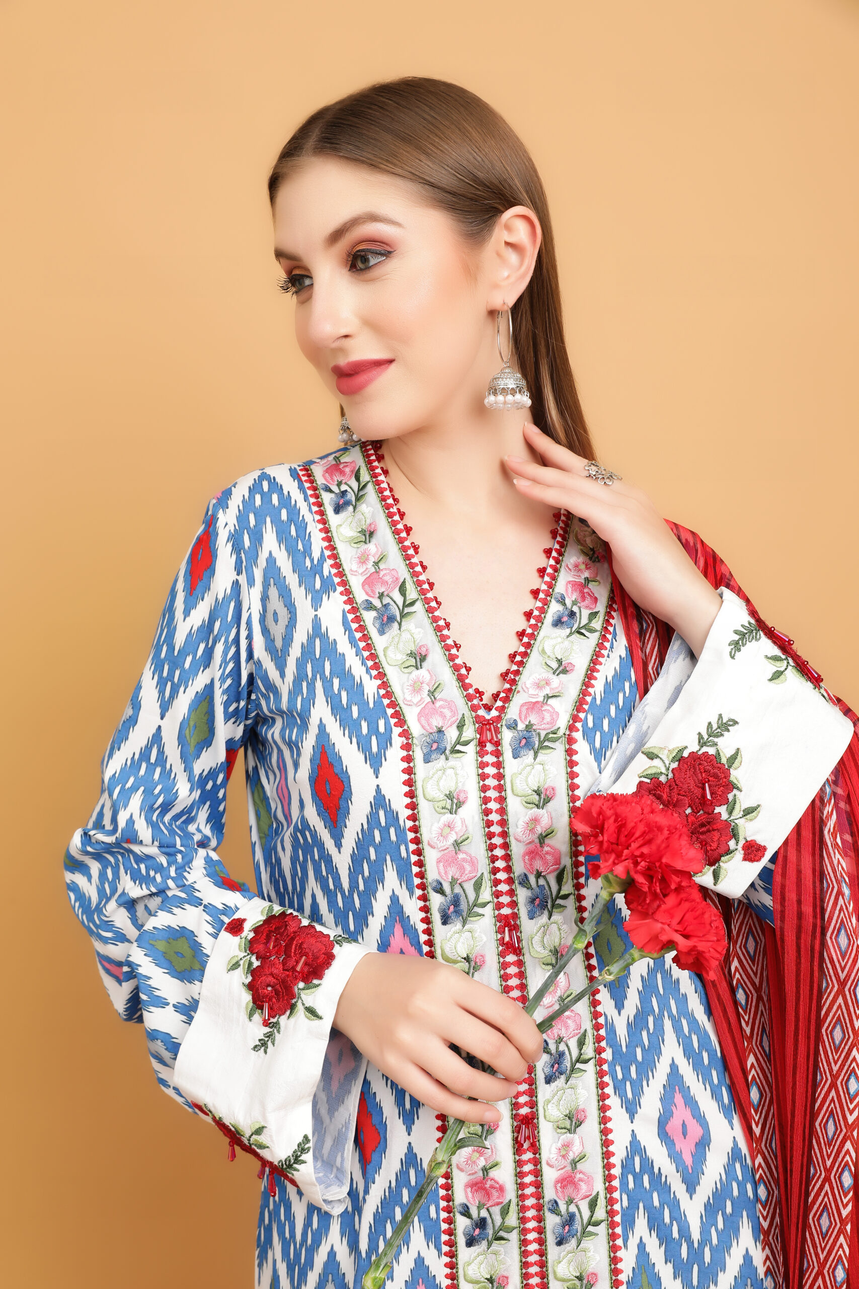 Ghazal Embroidered Floral from House of Mist | Vol 2 | | HM-FL-04 - Image 5