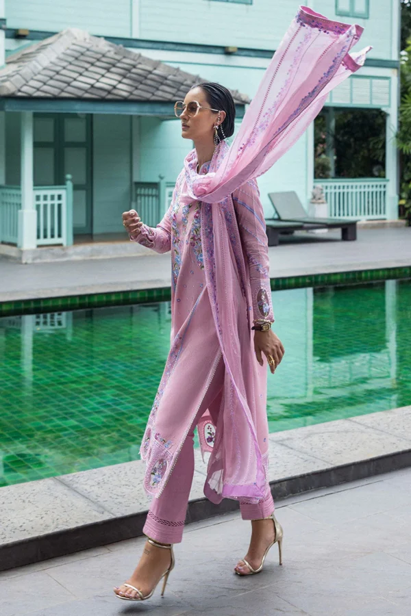 Alternative view of Mushq Nuvera Unstitched Raw Silk || Leore