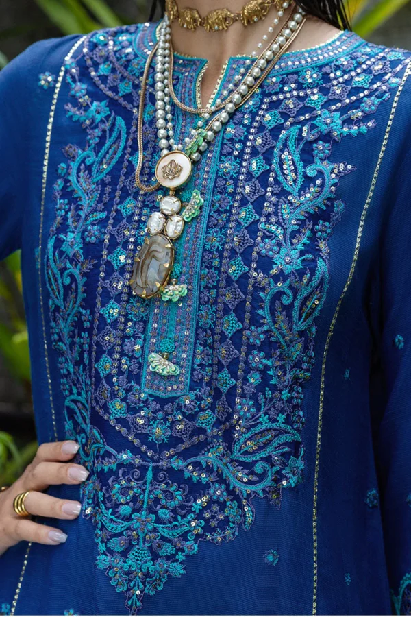 Alternative view of Mushq Nuvera Unstitched Raw Silk || Marisette (Copy)