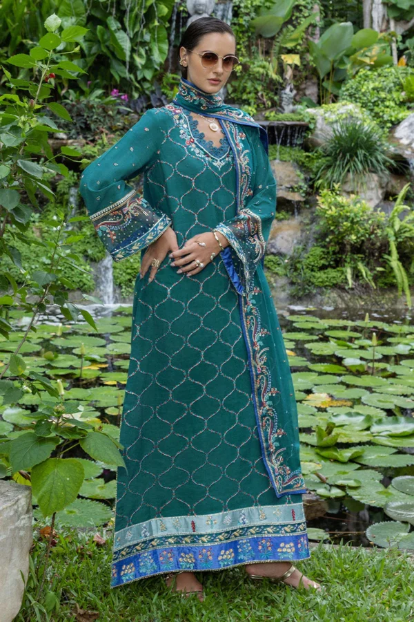 Alternative view of Mushq Nuvera Unstitched Raw Silk || Valene (Copy)