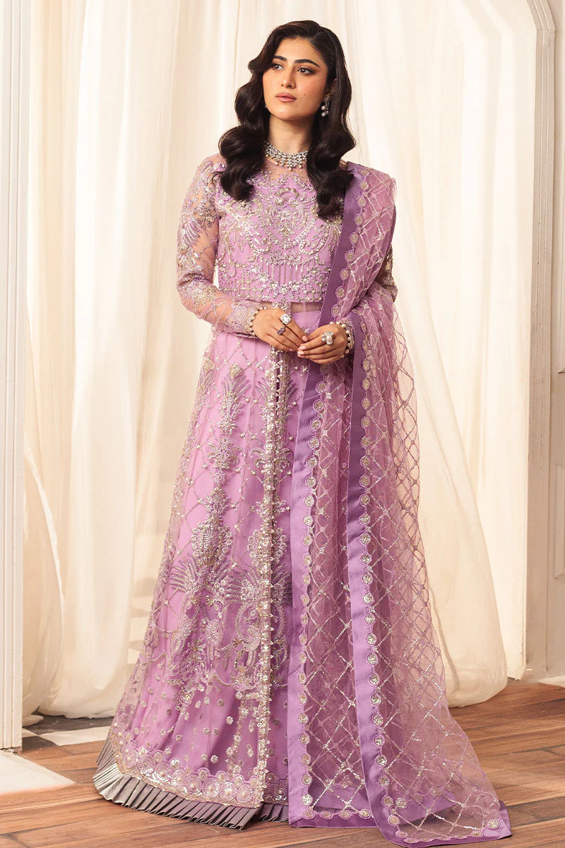 Hemline Aura Debut Wedding Unstitched by Mushq | Heather - Image 2