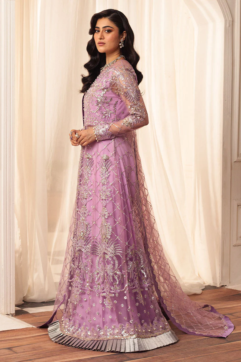 Hemline Aura Debut Wedding Unstitched by Mushq | Heather - Image 4