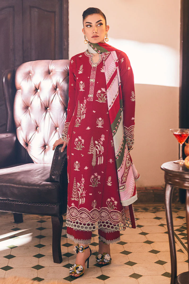Mushq Hemline Winter Karandi | Velvet Rose