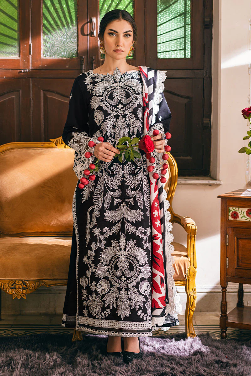 Mushq Hemline Winter Karandi | Midnight Magic