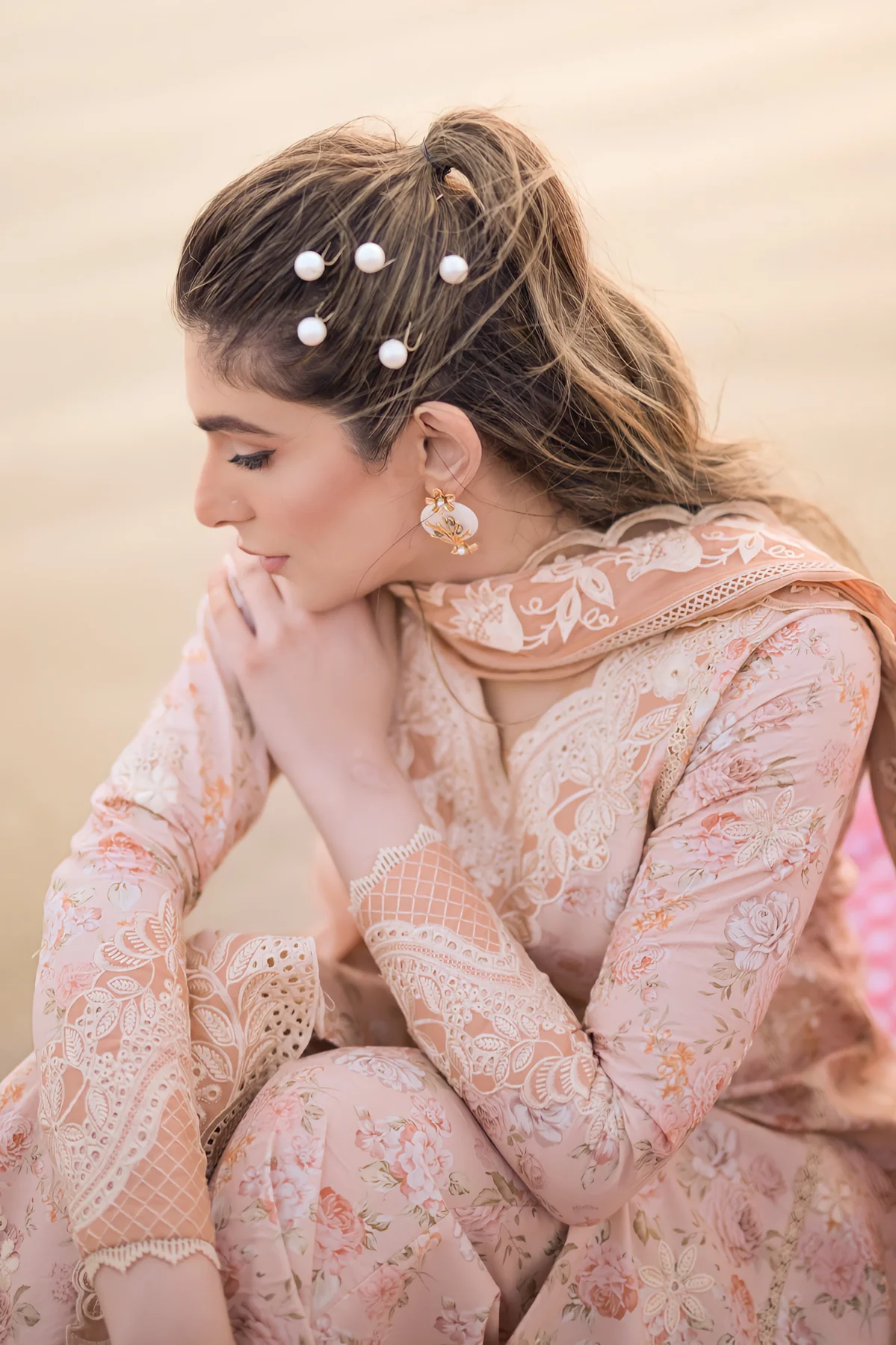 Zaib Festive Lawn | NEL-24610 - Image 4
