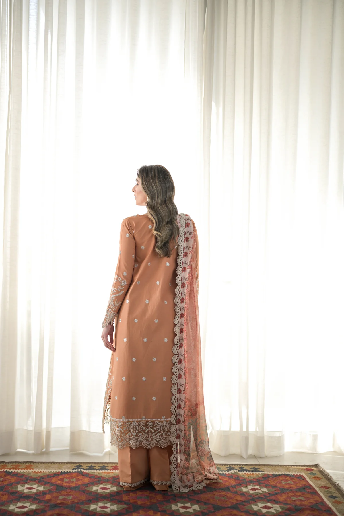 Zaib Festive Lawn | NEL-24614 - Image 3