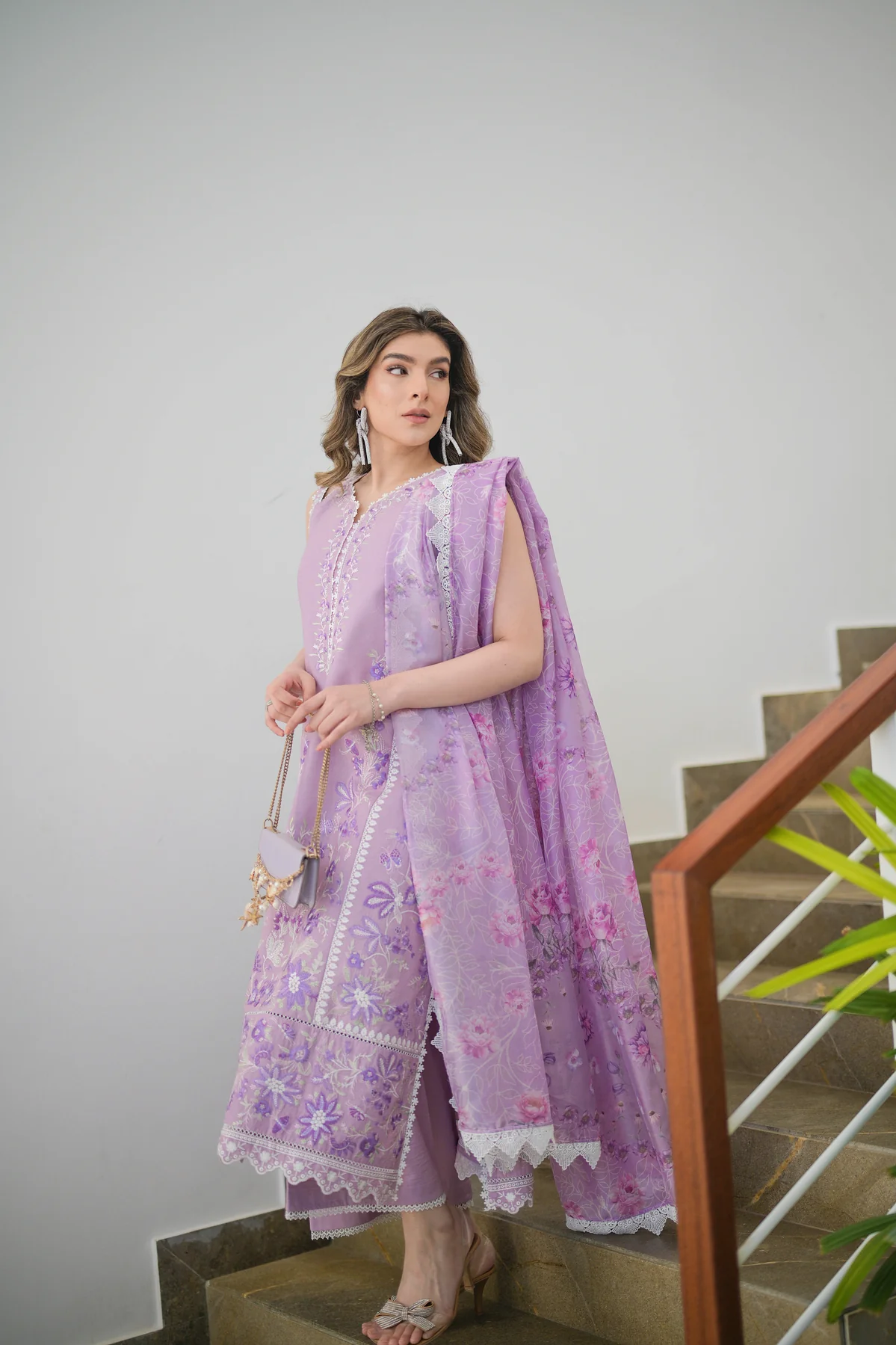 Zaib Festive Lawn | NEL-24613 - Image 2