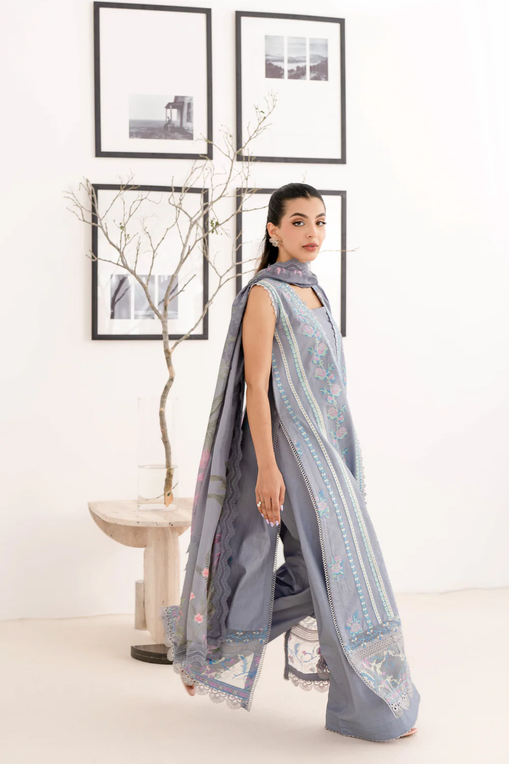 Zaib Festive Lawn | NEL-24615 - Image 5