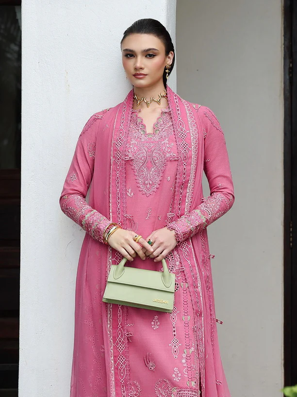 Qalamkar Qline Embroidered Linen || KL-04 BLOOM - Image 4