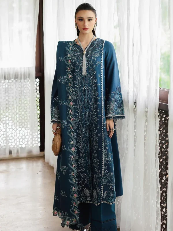 Qalamkar Qline Embroidered Linen || KL-05 LUSH