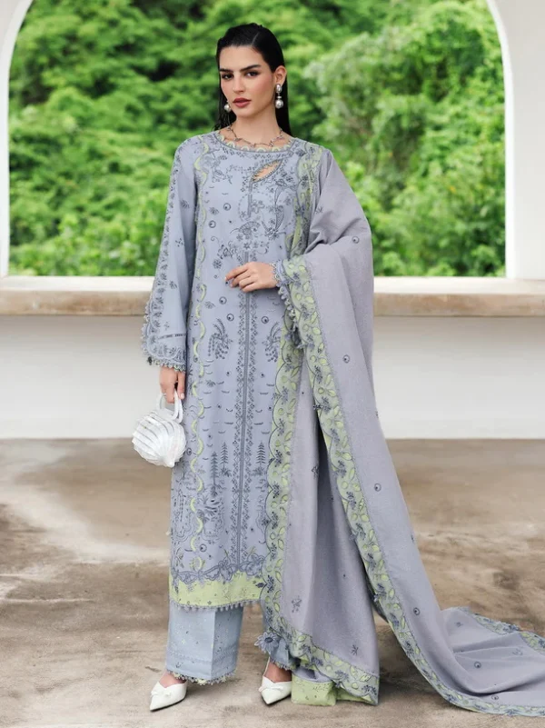 Qalamkar Qline Embroidered Linen || KL-13 SAAHIL