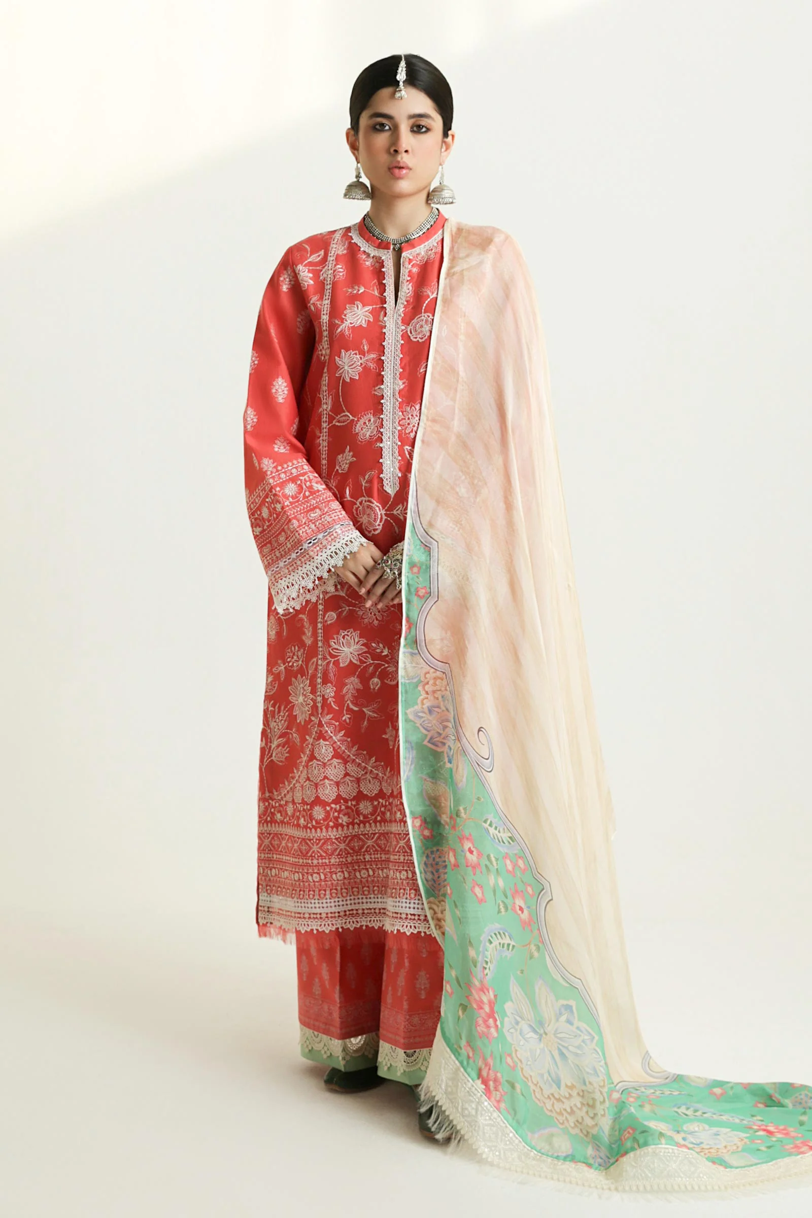 Zara Shahjahan Luxury Lawn 2024 | MAHI-1A - Image 4