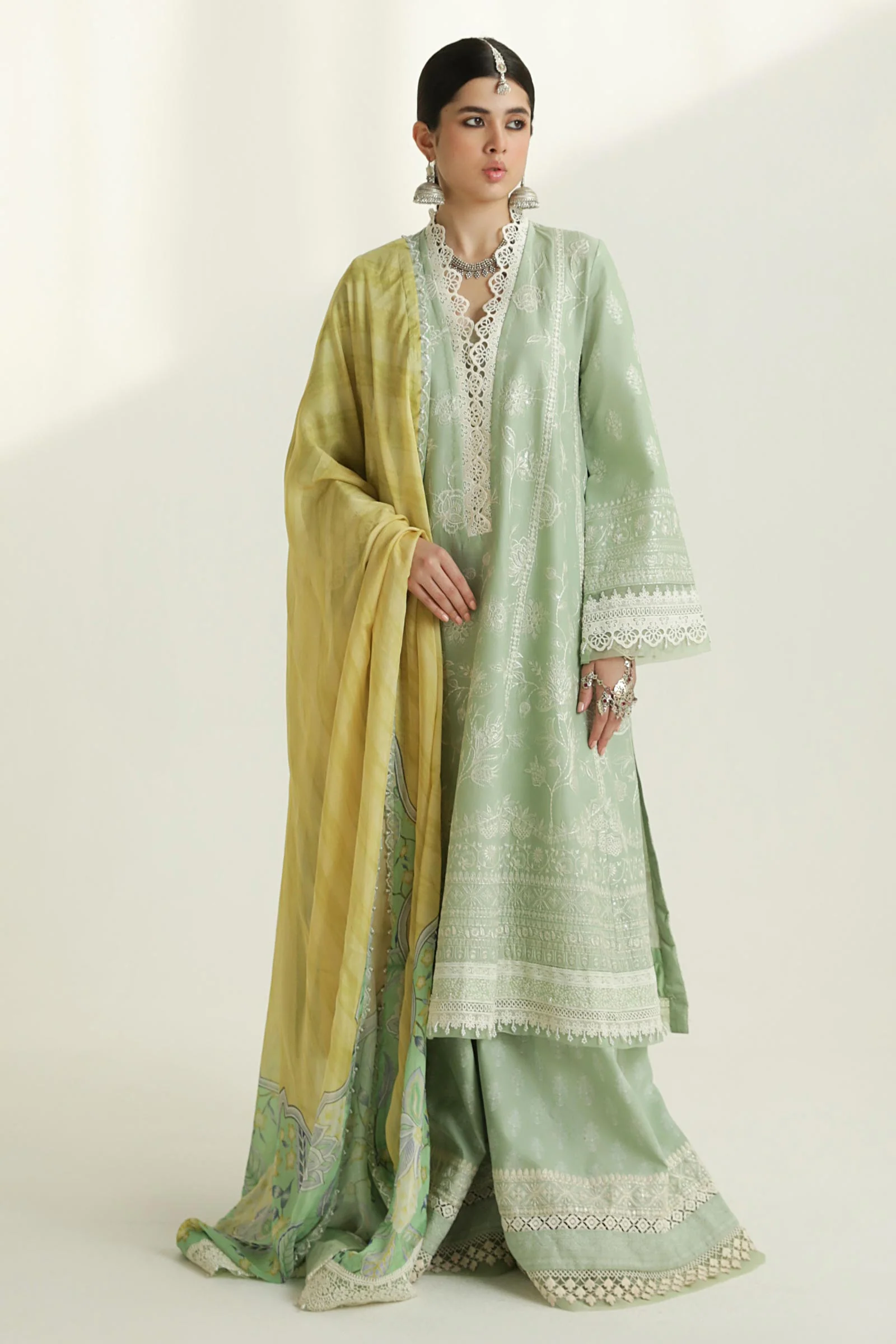 Zara Shahjahan Luxury Lawn 2024 | 1B - Image 3