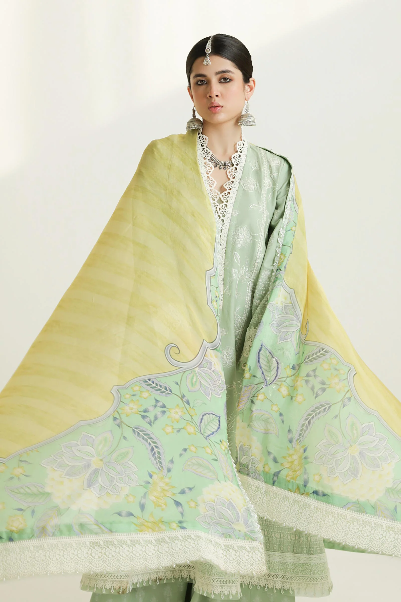 Zara Shahjahan Luxury Lawn 2024 | 1B - Image 6