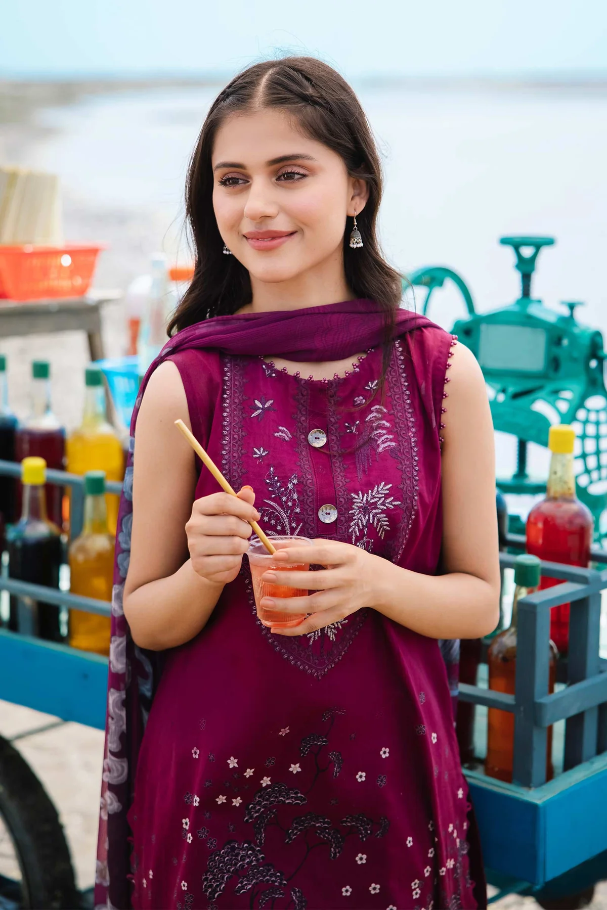 Maria.B M.Basics Embroidered Lawn 2024 | 403-B - Image 3