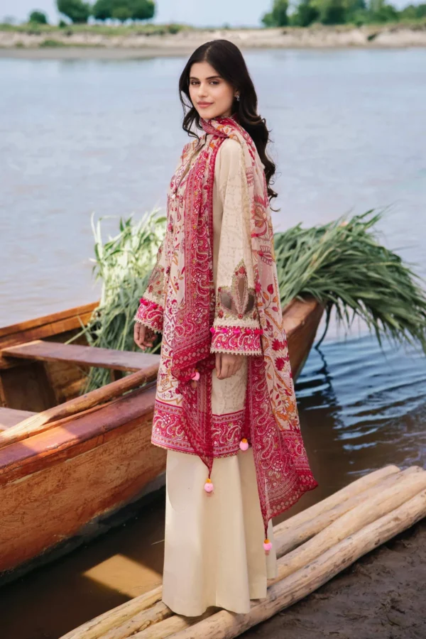 Alternative view of Maria.B M.Basics Embroidered Lawn 2024 | 410-B