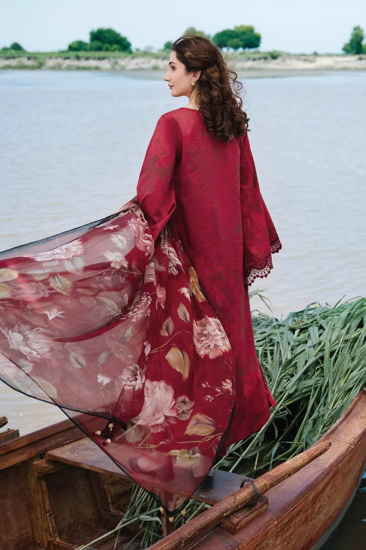 Maria.B M.Basics Embroidered Lawn | 411-A - Image 2