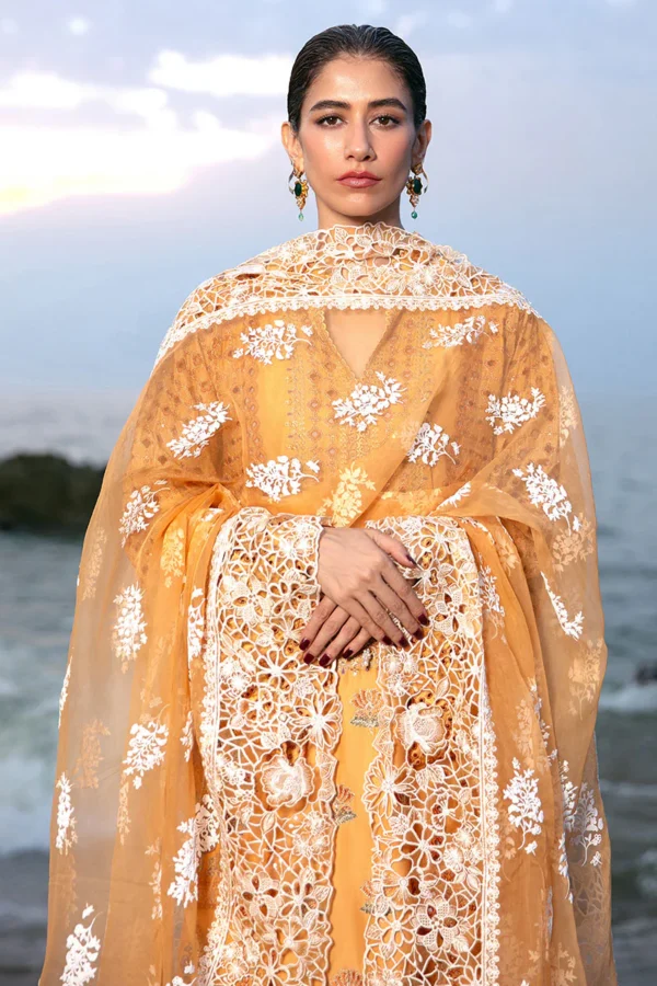 Alternative view of Mohsin Naveed Ranjha Festive Lawn 2024 | NARGIS KA PHOOL