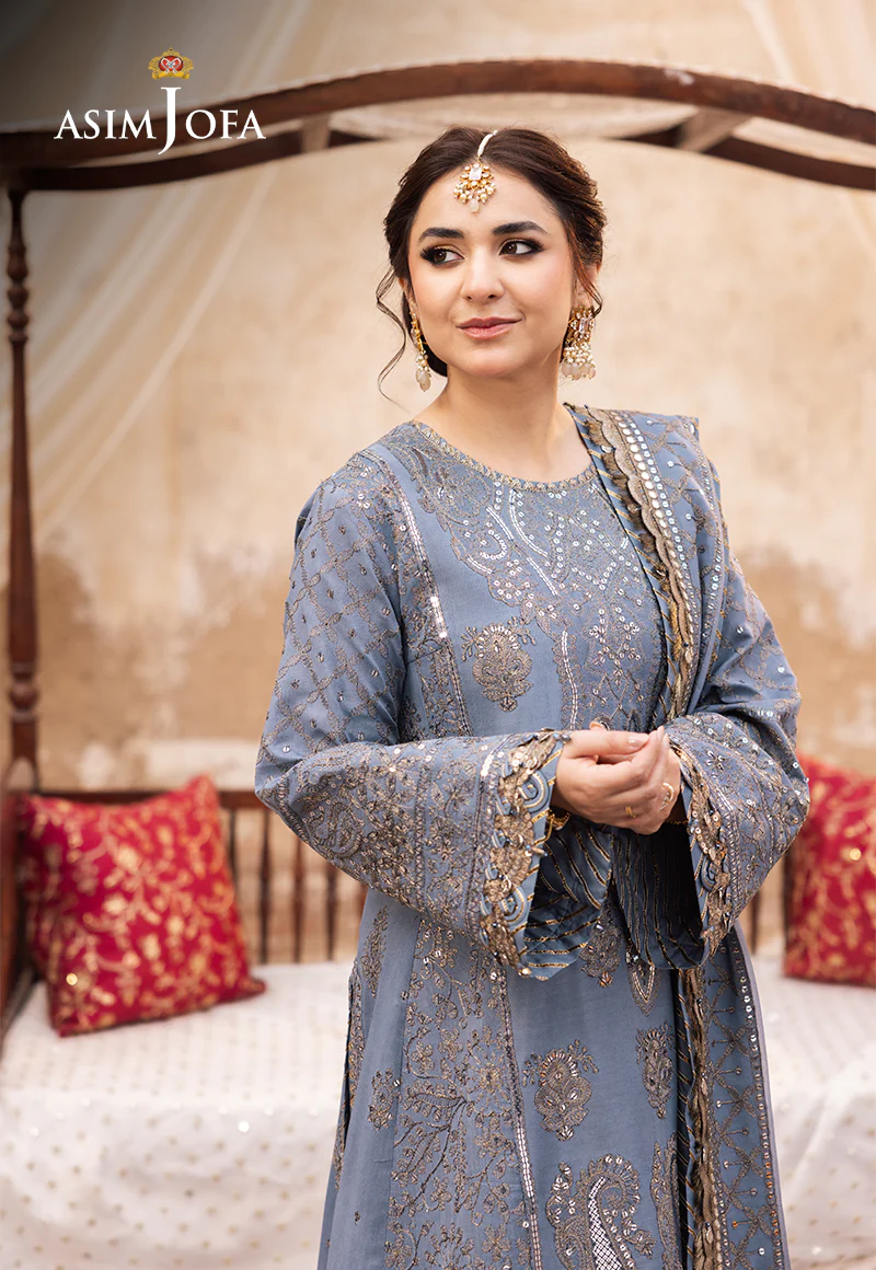 Chikankari Eid '24 by Asim Jofa | AJCE-12 - Image 3