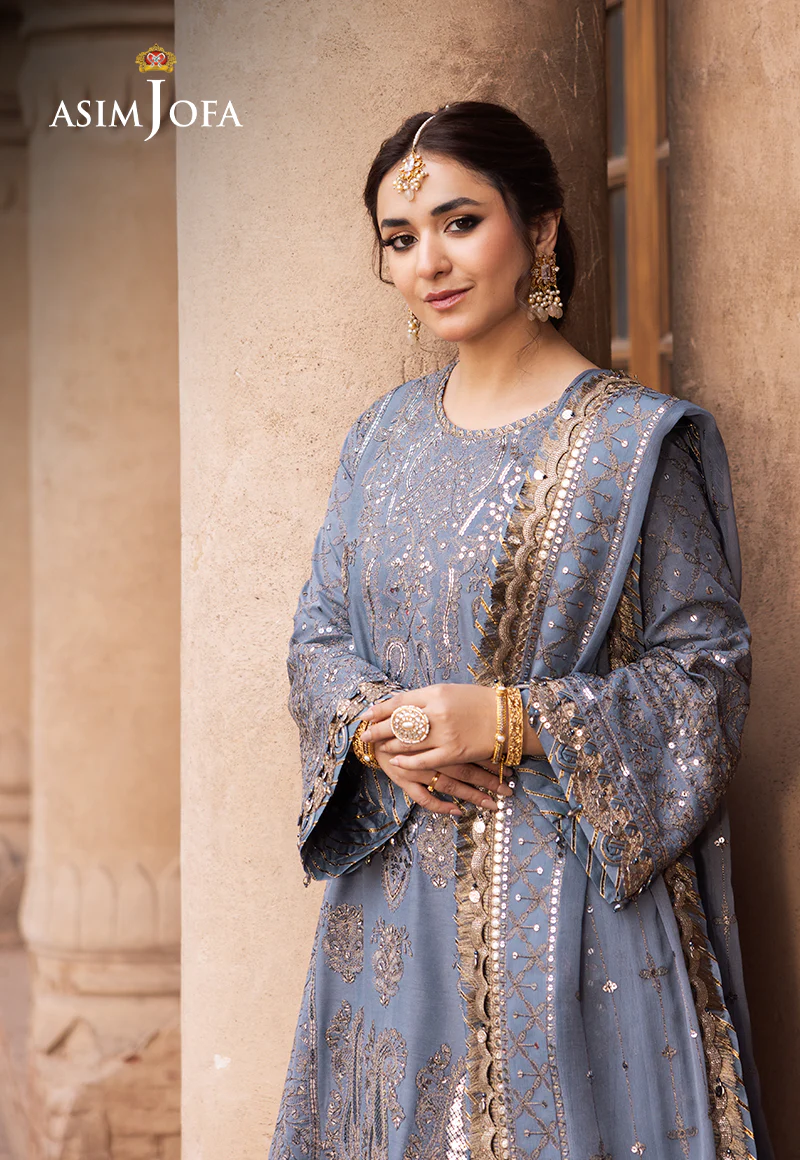 Chikankari Eid '24 by Asim Jofa | AJCE-12 - Image 2