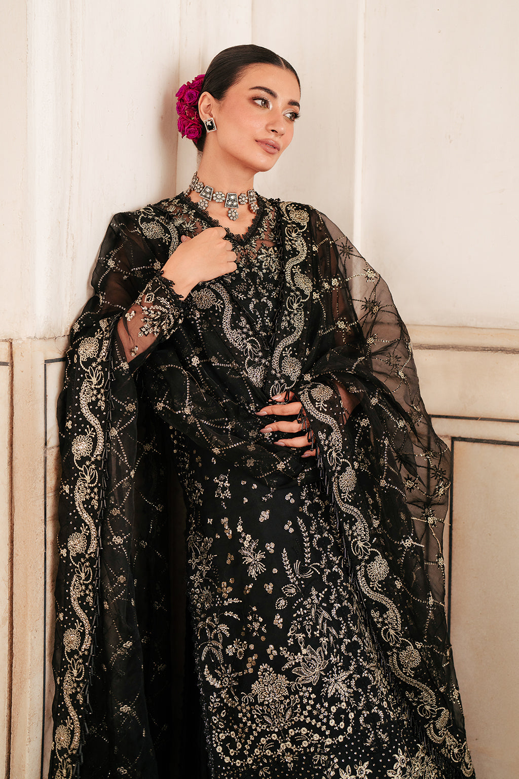 Silsila Unstitched Festive by Saad Shaikh | Amaya - Image 4