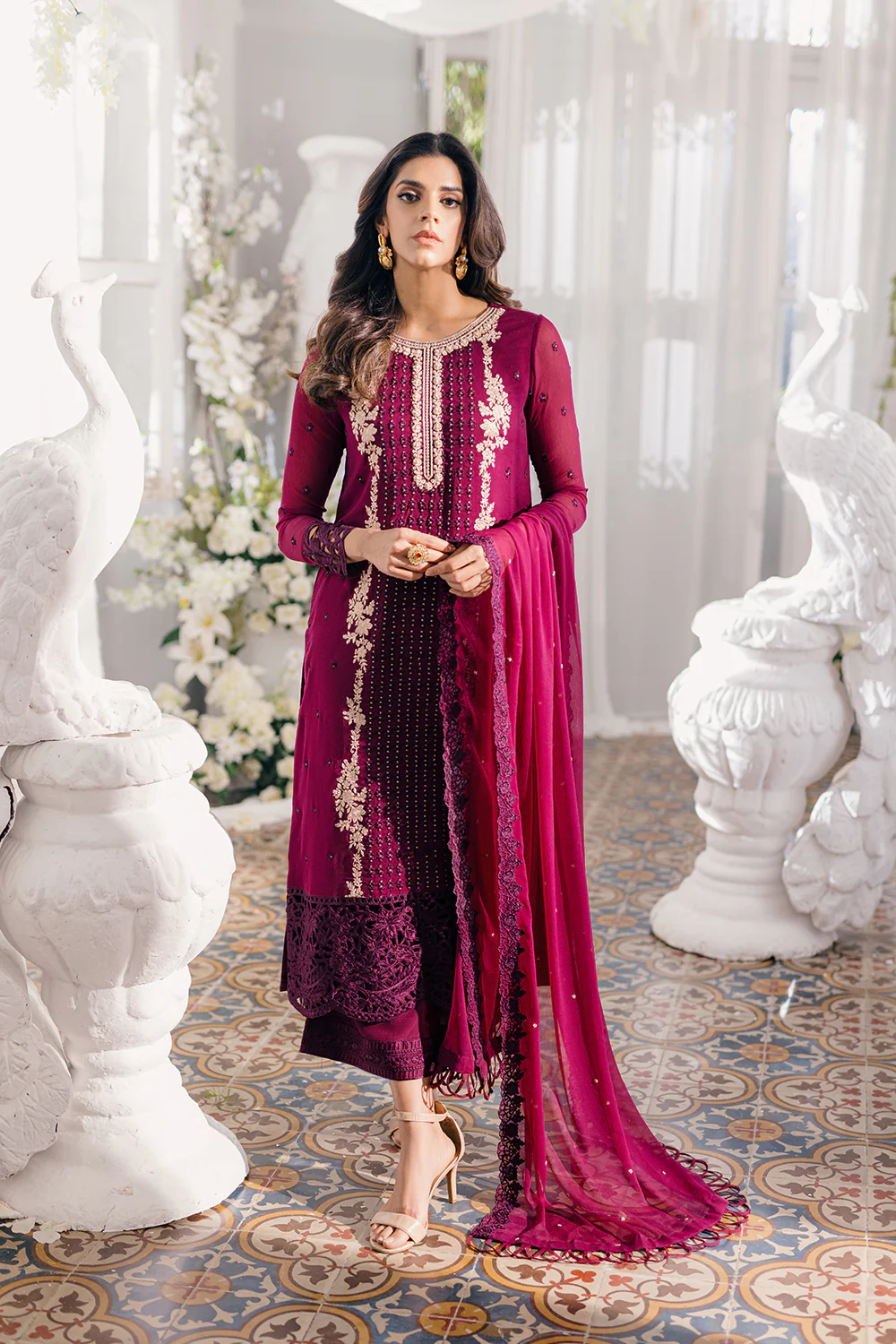 Azure Party Wear Collection 2024 | Merlot Muse - Image 2