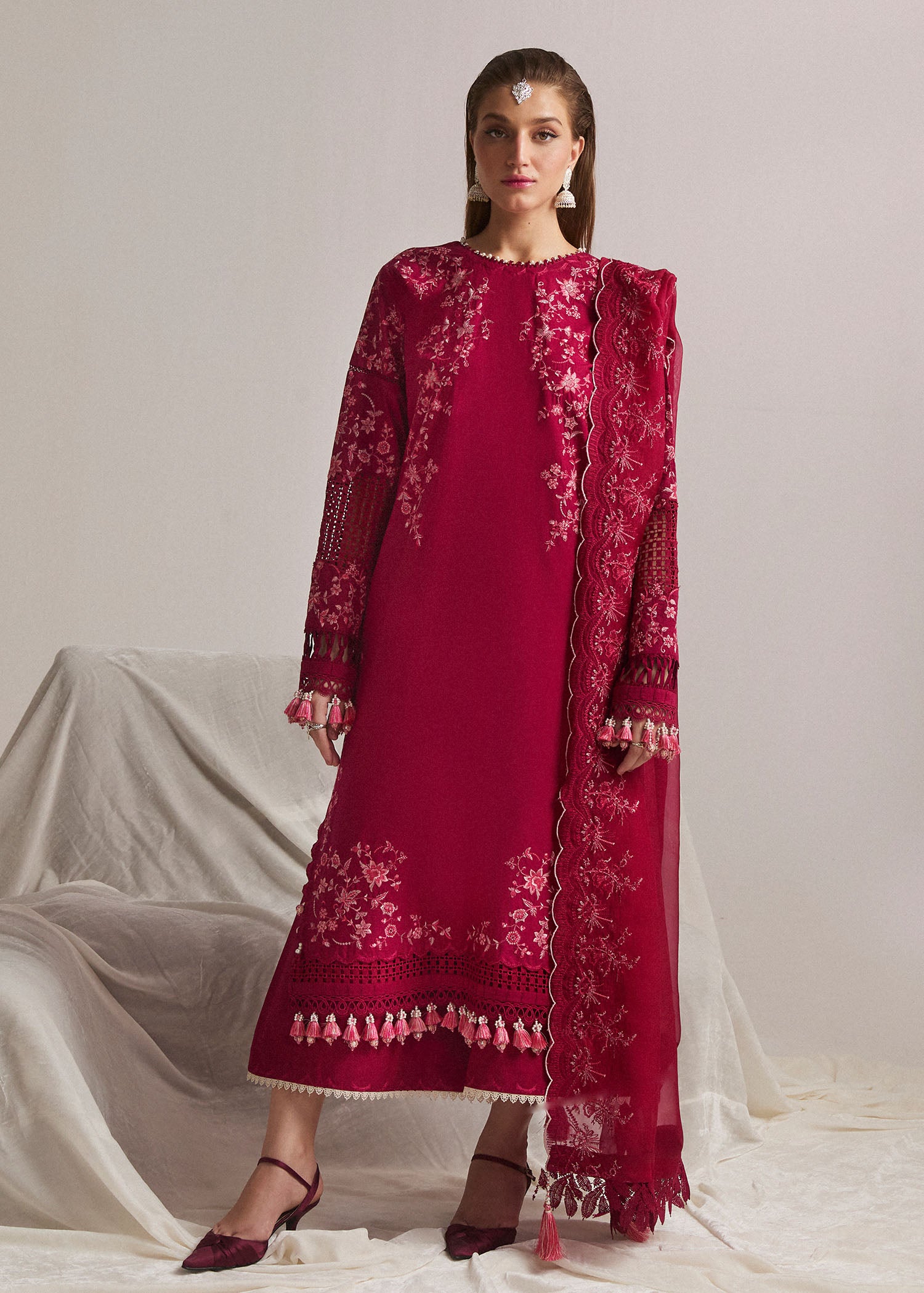Hussain Rehar SS Lawn Eid Unstitched Collection'24 | Pelle - Image 5