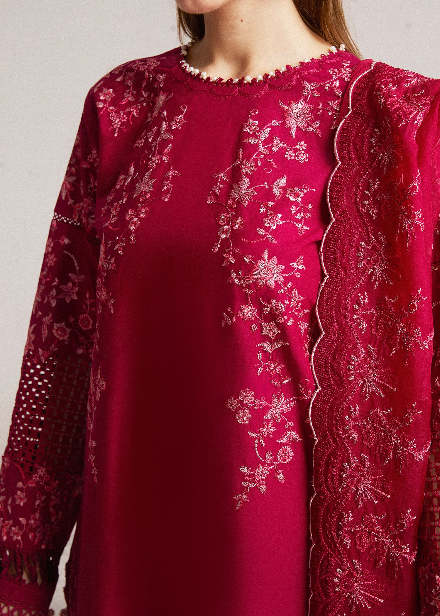 Hussain Rehar SS Lawn Eid Unstitched Collection'24 | Pelle - Image 3