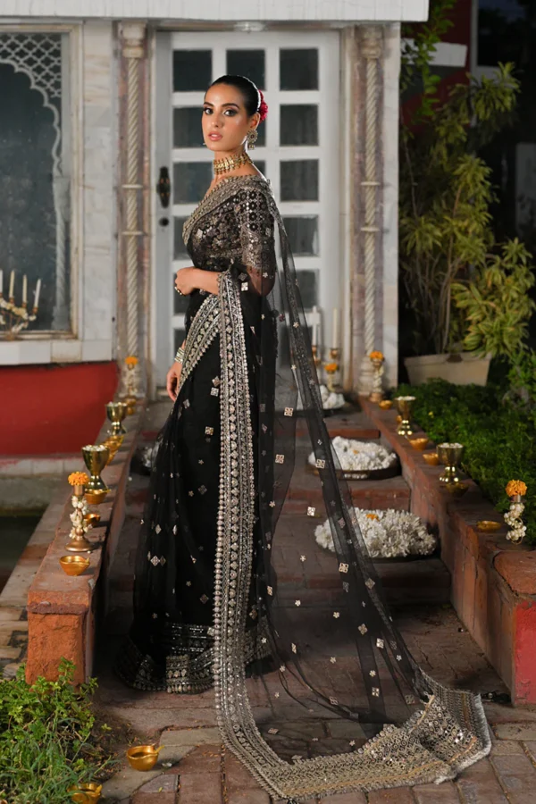 Alternative view of Qalamkar Wedding Formals | Bridal Collection   | RF-08  | Black Saree